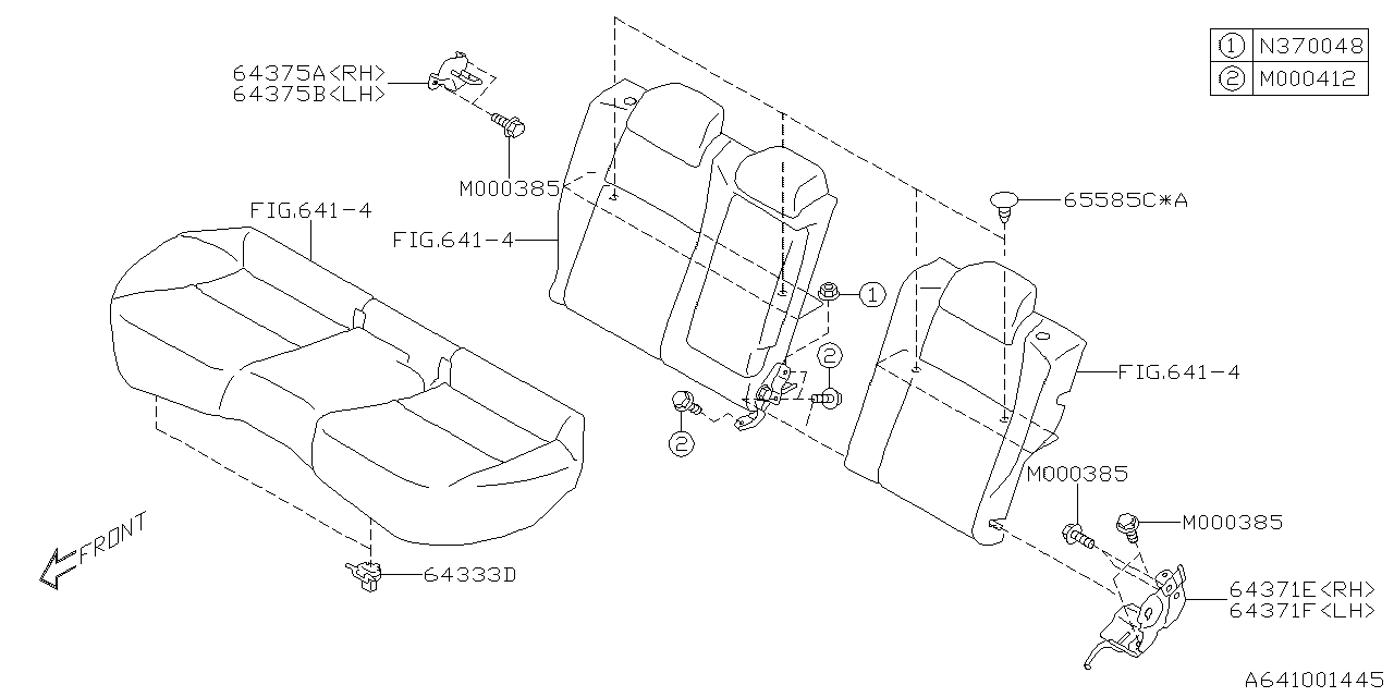 Diagram REAR SEAT for your Subaru