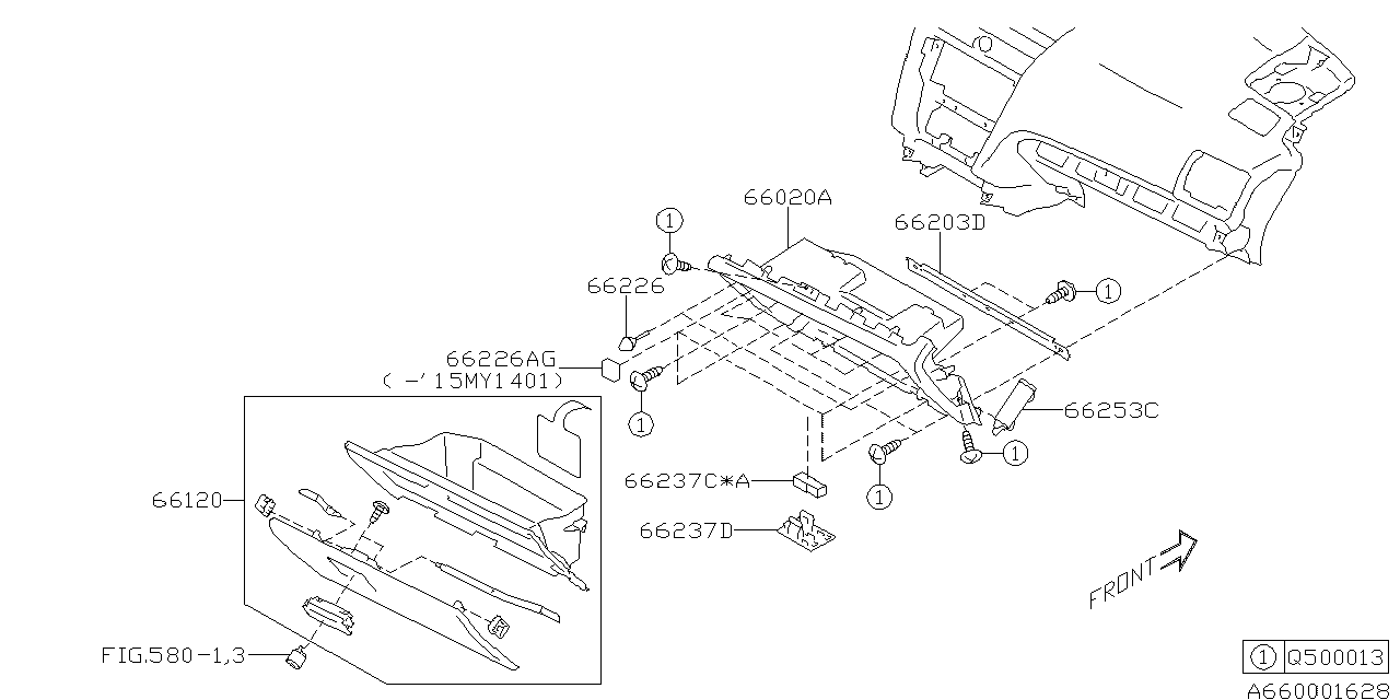 Diagram INSTRUMENT PANEL for your 2018 Subaru Crosstrek   