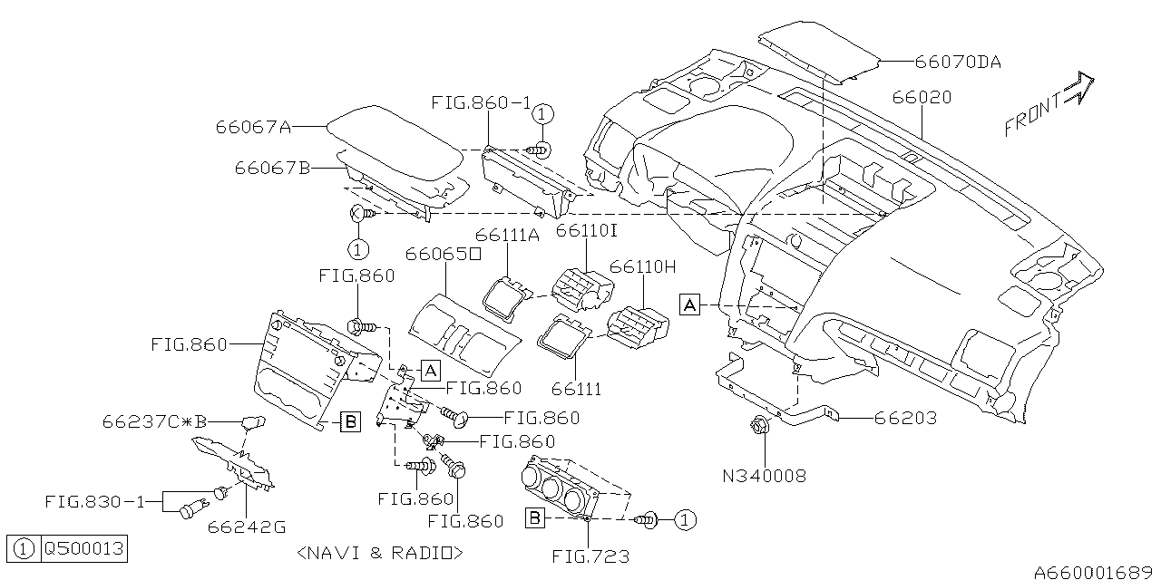 Diagram INSTRUMENT PANEL for your 2001 Subaru Impreza   