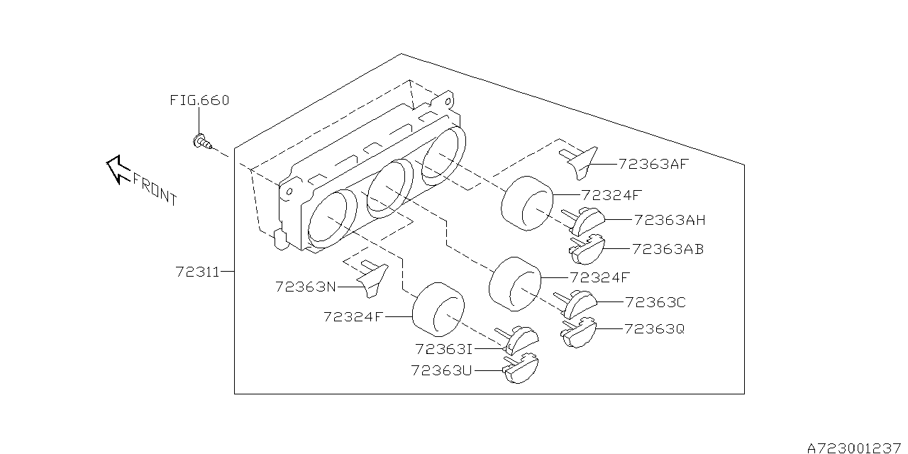 Diagram HEATER CONTROL for your 2012 Subaru WRX  WAGON 