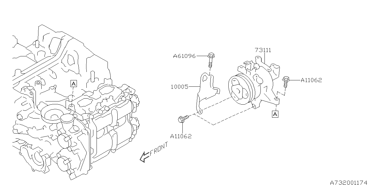 Diagram COMPRESSOR for your 2005 Subaru Forester   