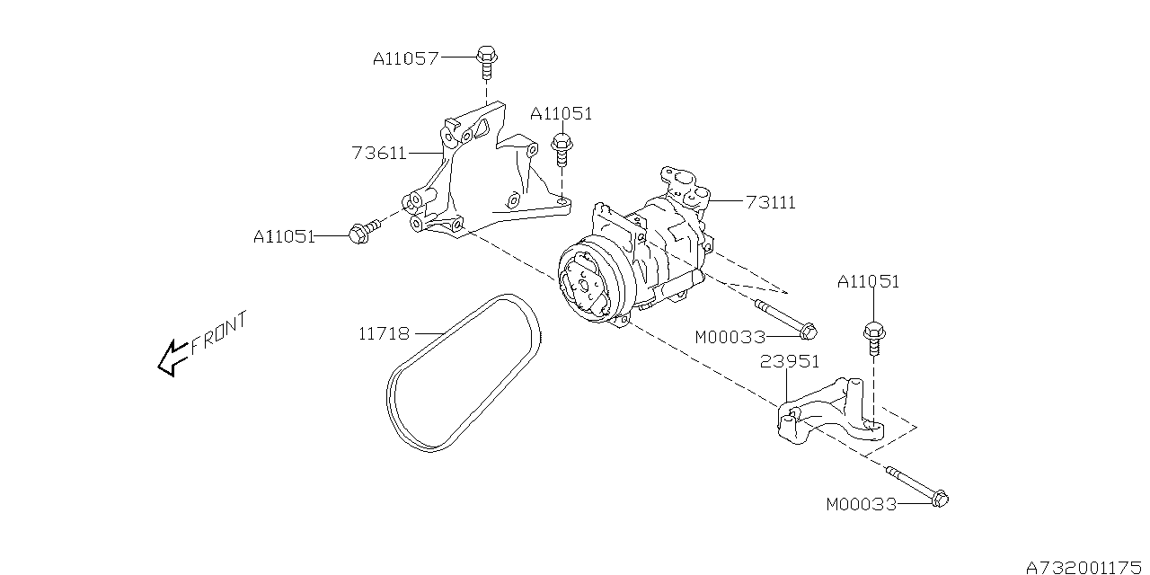 Diagram COMPRESSOR for your 2019 Subaru WRX Limited  