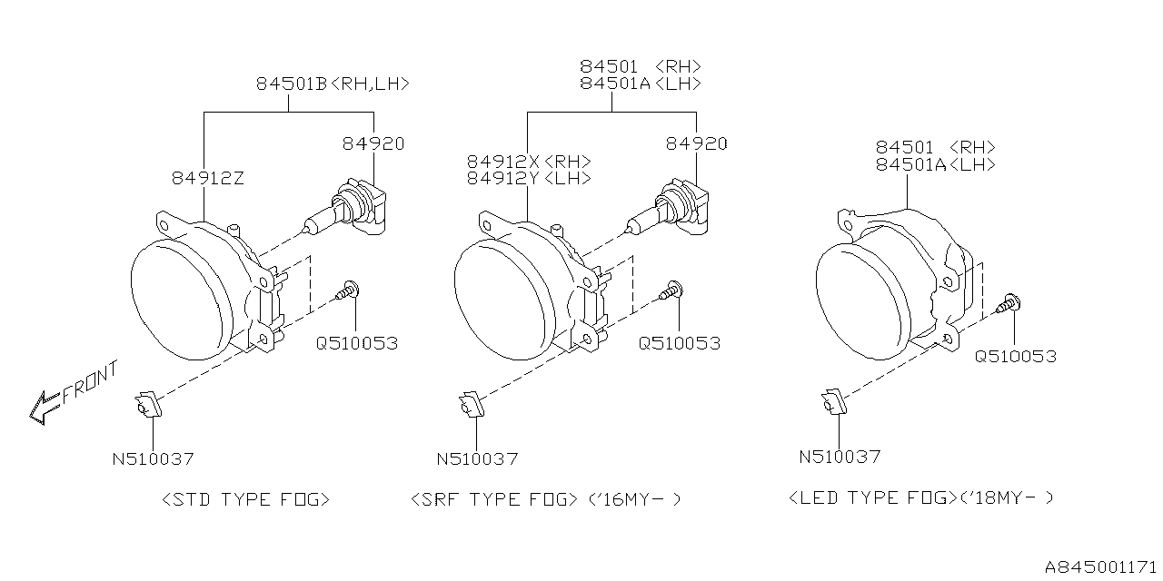 Diagram LAMP (FOG) for your 1995 Subaru