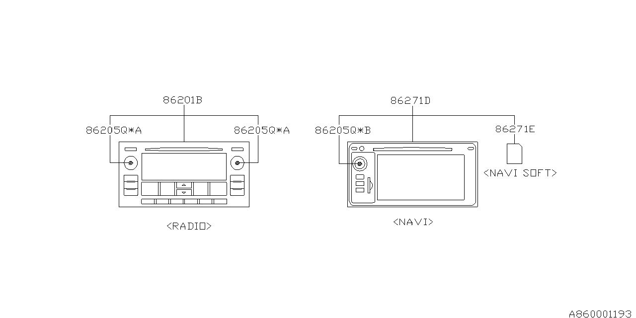 Diagram AUDIO PARTS (RADIO) for your 2014 Subaru Crosstrek   