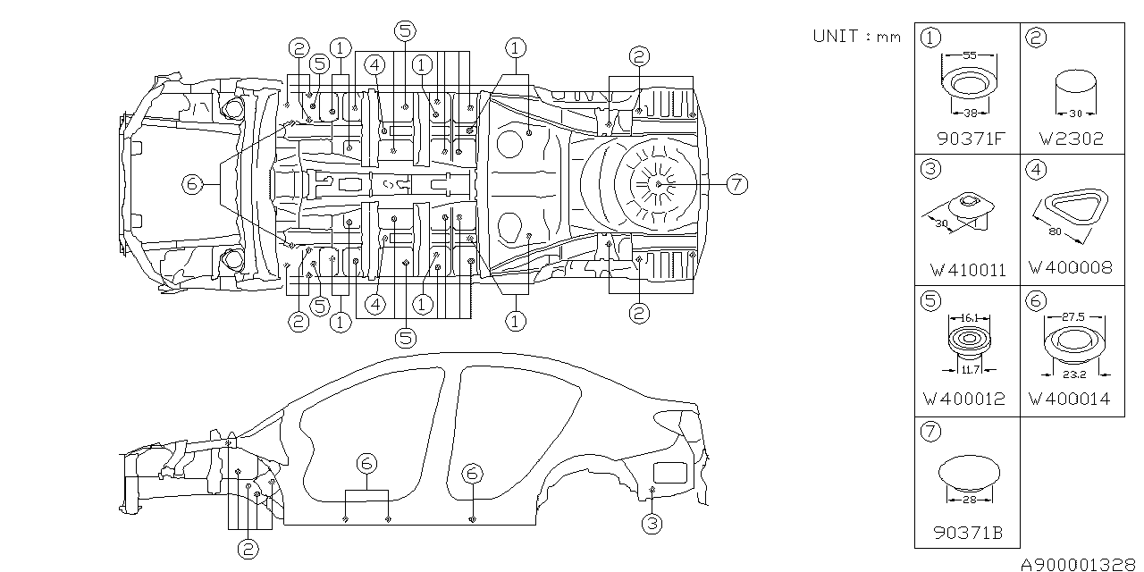 Diagram PLUG for your Subaru WRX  