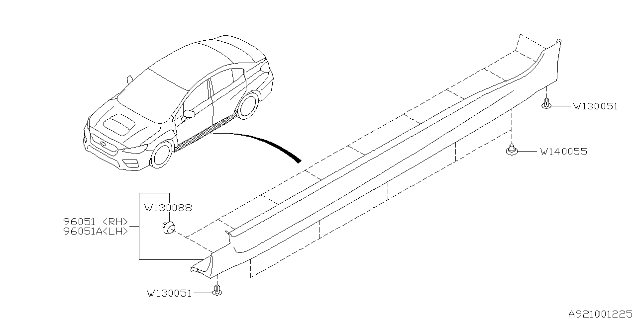 Diagram SPOILER for your 2018 Subaru STI  Base 