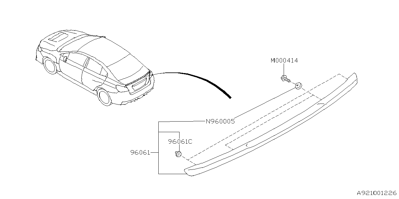 Diagram SPOILER for your 2011 Subaru STI   