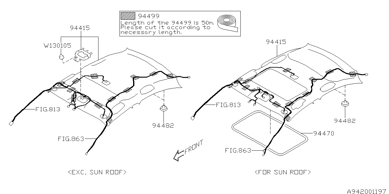 Diagram ROOF TRIM for your 2017 Subaru WRX  Premium 