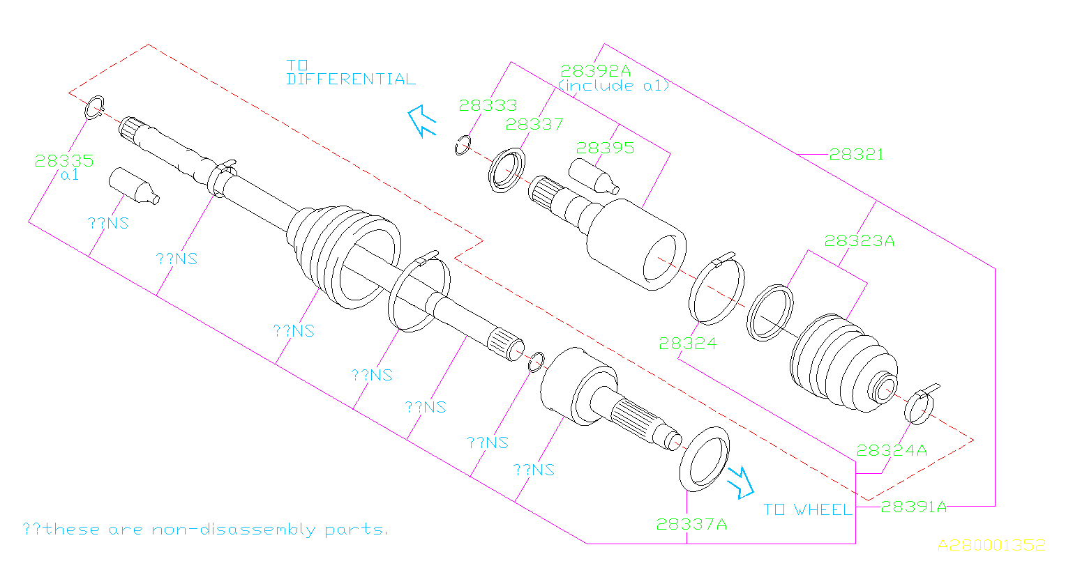 2018 Subaru Crosstrek Cv joint boot band 28324FG010 North Park