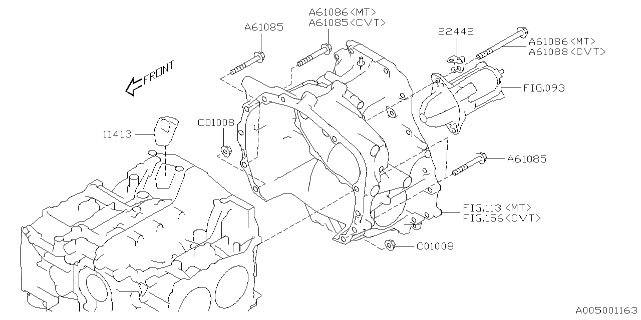 TIMING HOLE PLUG & TRANSMISSION BOLT Diagram