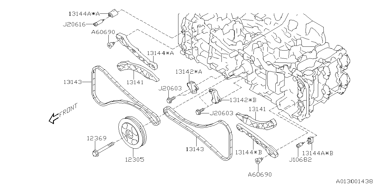 Diagram CAMSHAFT & TIMING BELT for your 2014 Subaru Impreza   