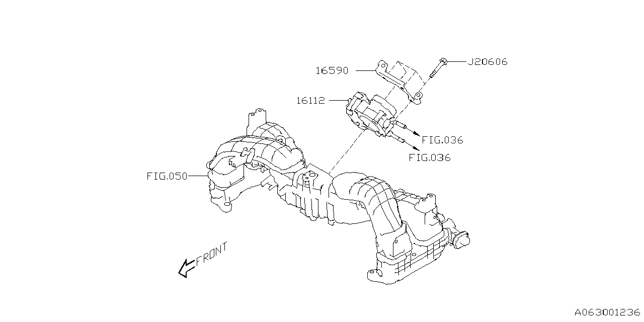 Diagram THROTTLE CHAMBER for your 2023 Subaru WRX Limited  