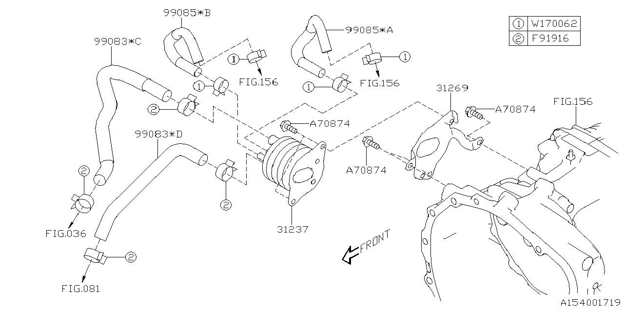 Diagram AT, TRANSMISSION CASE for your Subaru