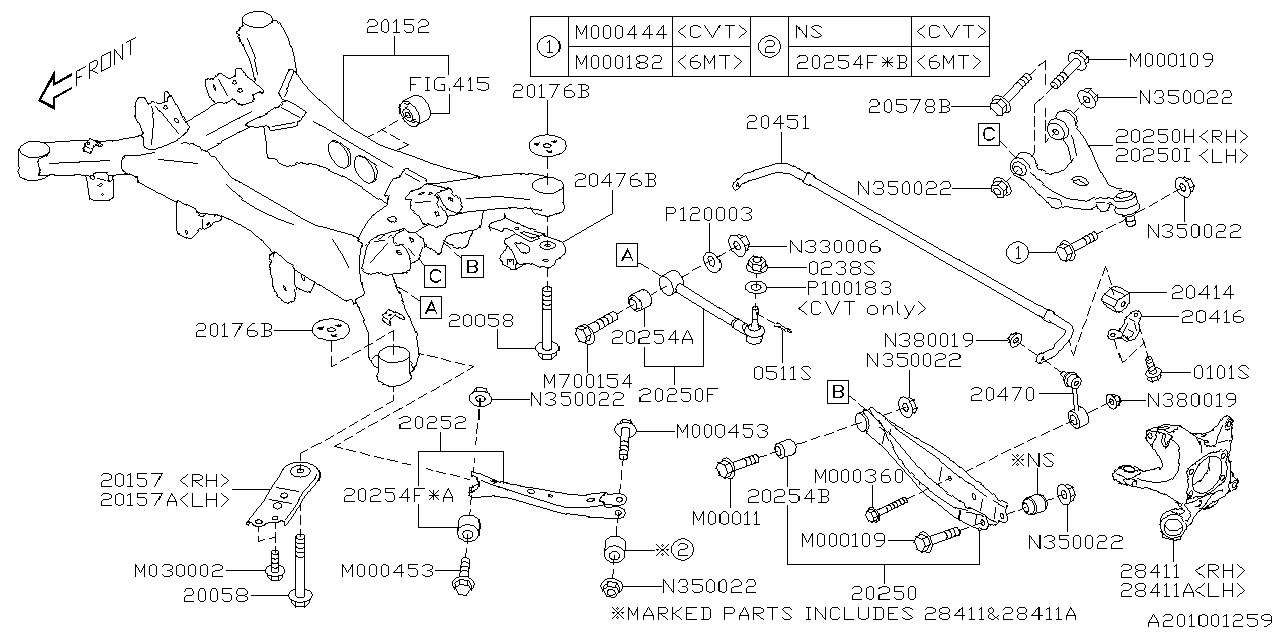 Diagram REAR SUSPENSION for your 2009 Subaru WRX   