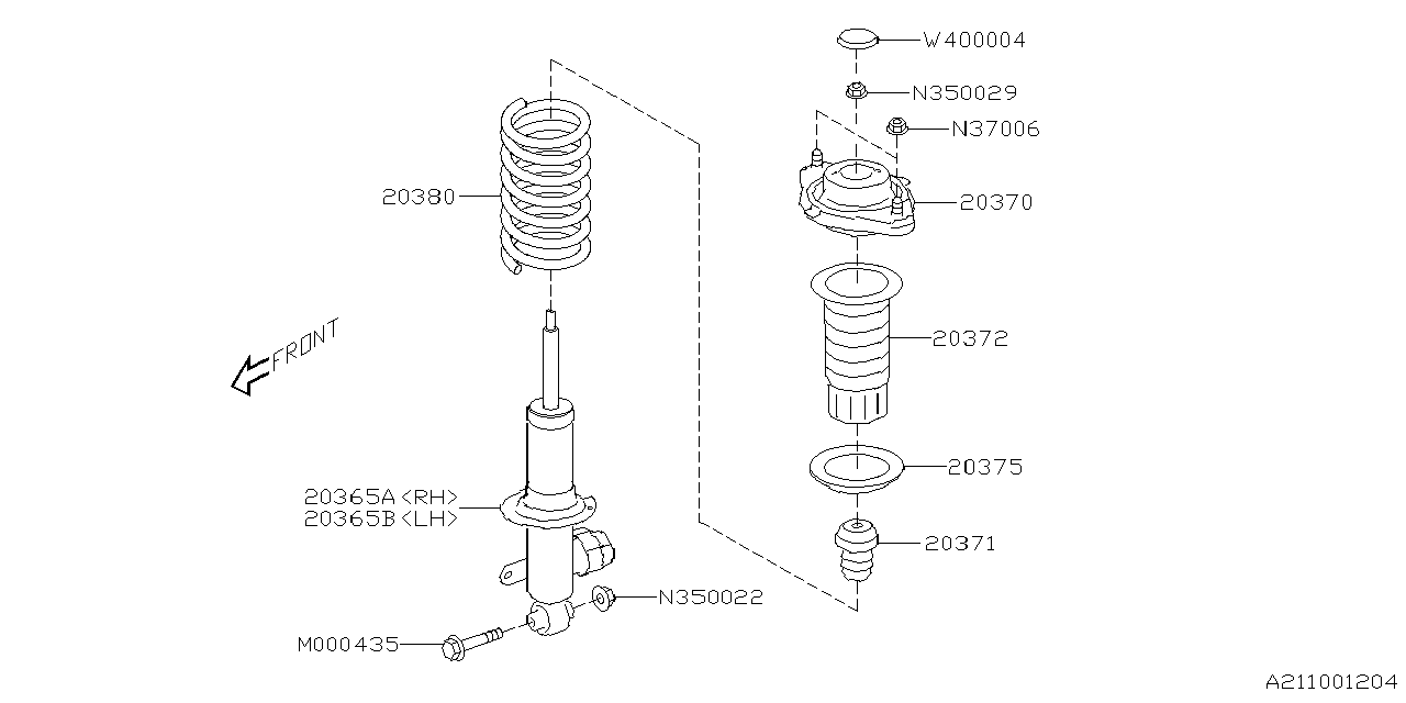 Diagram REAR SHOCK ABSORBER for your 2001 Subaru WRX   