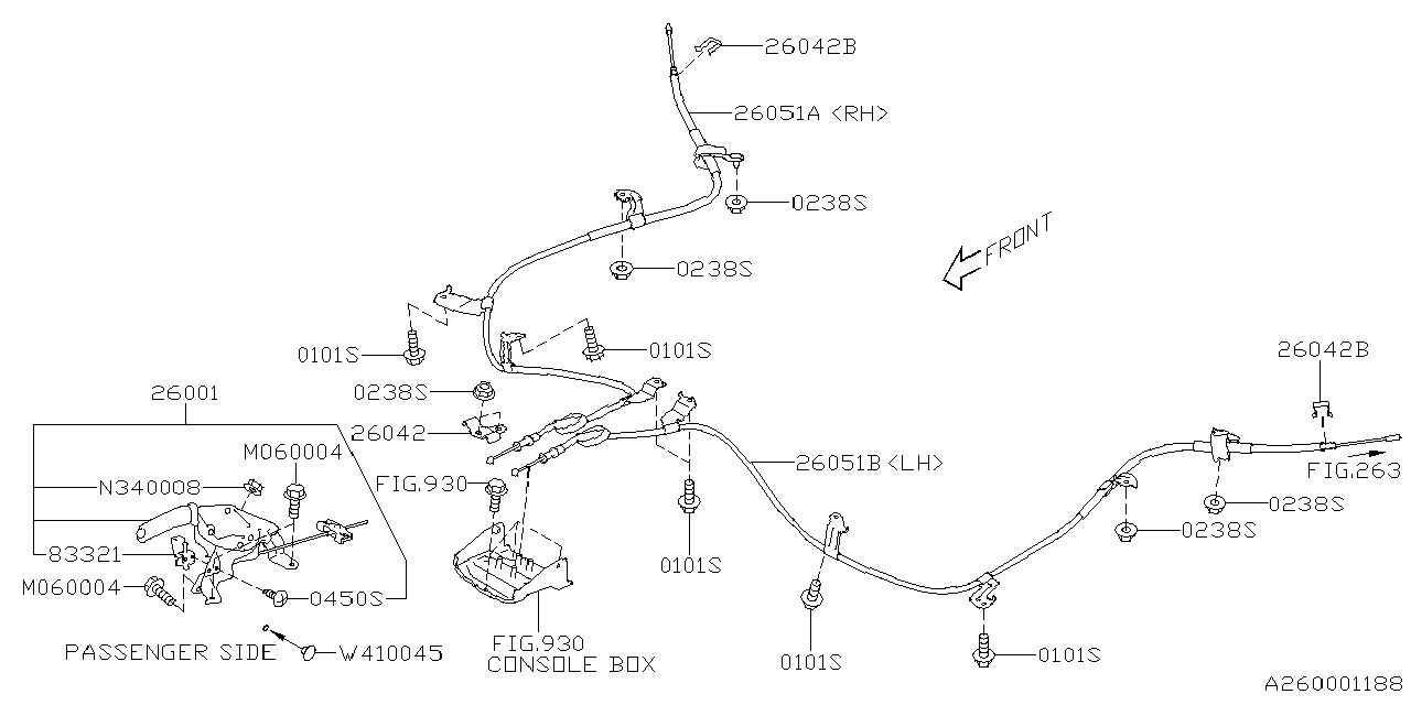 Diagram PARKING BRAKE SYSTEM for your 2017 Subaru Legacy  R Premium Sedan 