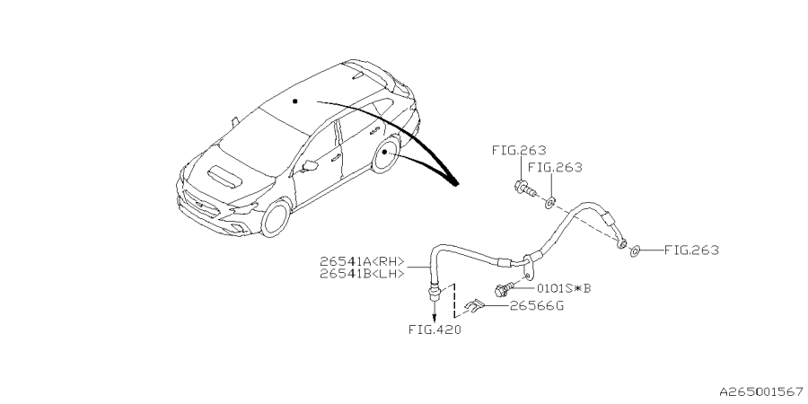 Diagram BRAKE PIPING for your 2001 Subaru WRX   