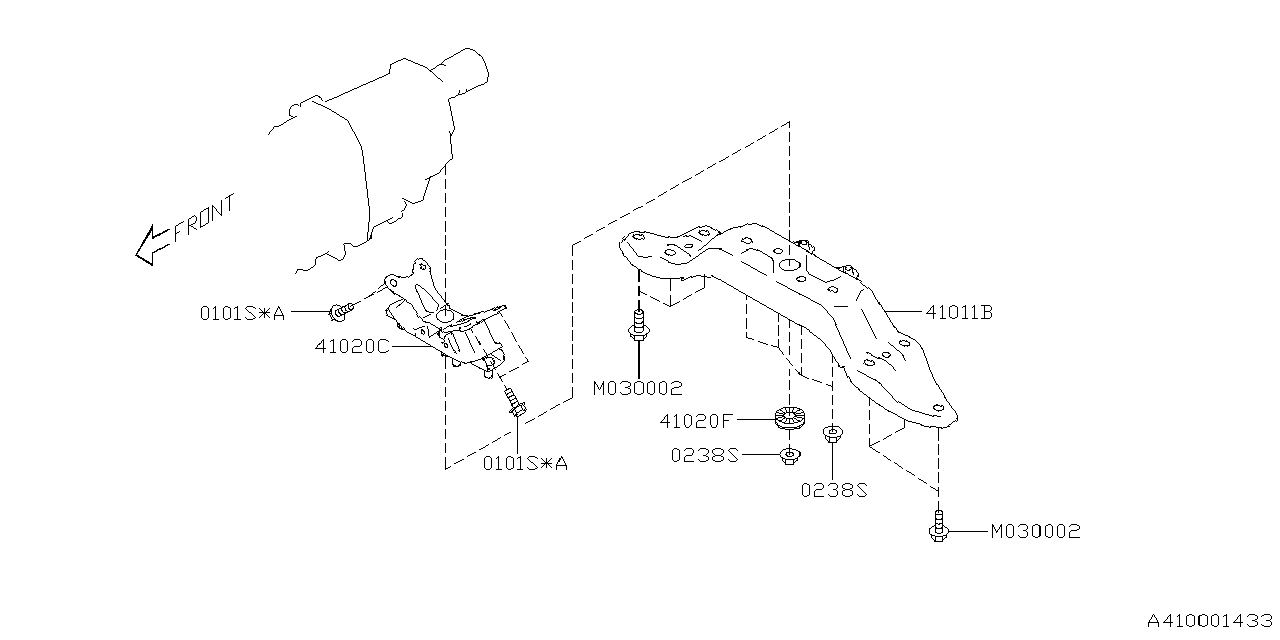 Diagram ENGINE MOUNTING for your 2022 Subaru WRX   