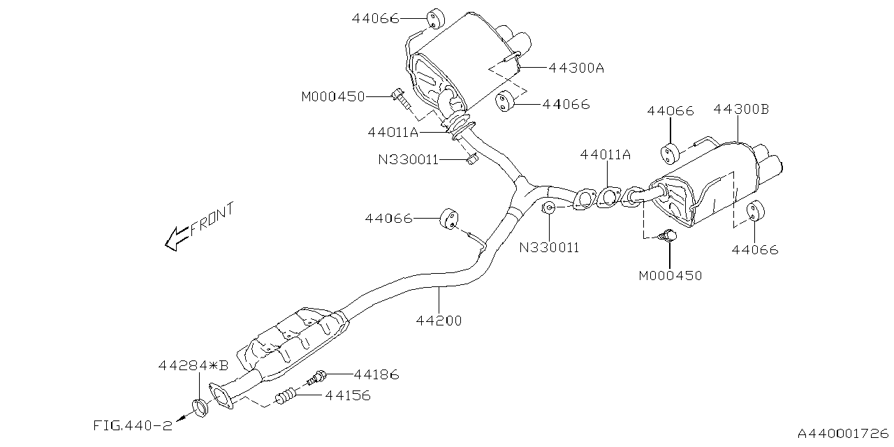 Diagram EXHAUST for your 2012 Subaru Impreza  Wagon 