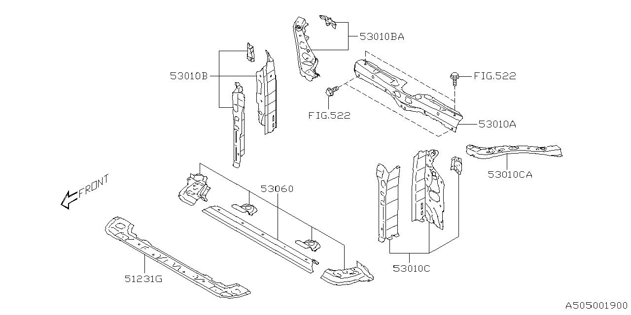 Diagram BODY PANEL for your 2020 Subaru Crosstrek   