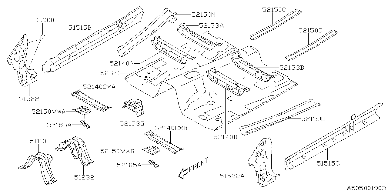 Diagram BODY PANEL for your 2017 Subaru BRZ   