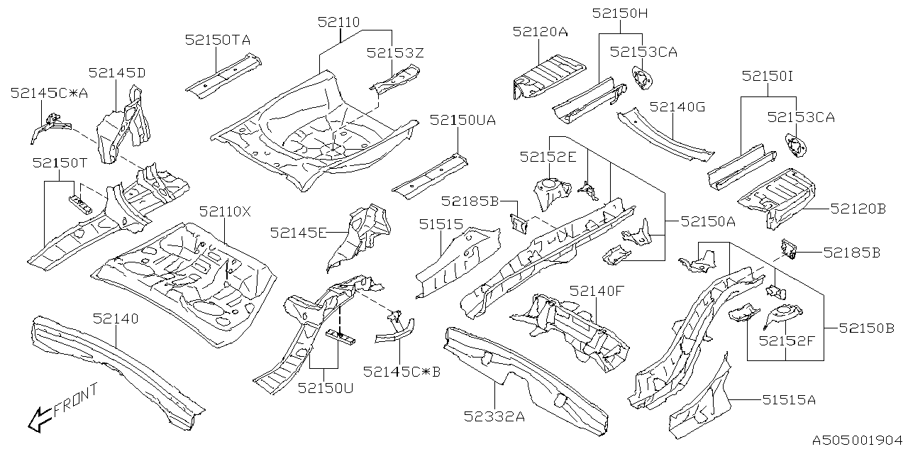 Diagram BODY PANEL for your 2015 Subaru Impreza  Sport Limited Wagon 