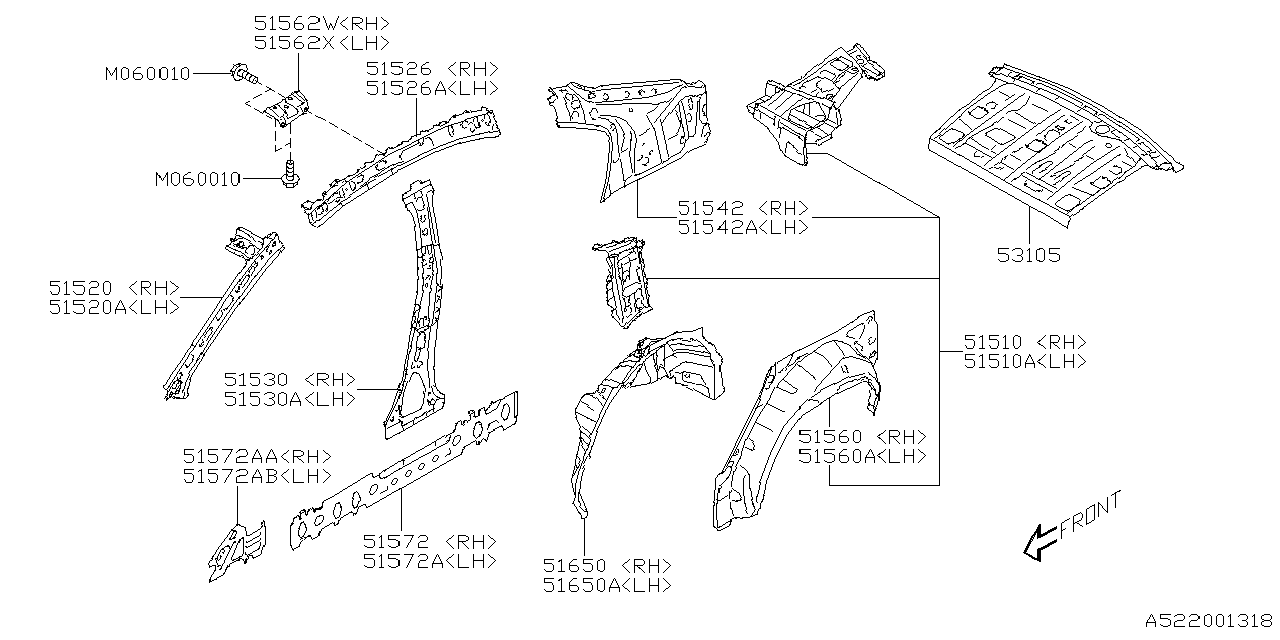 Diagram SIDE PANEL for your 2021 Subaru Forester   