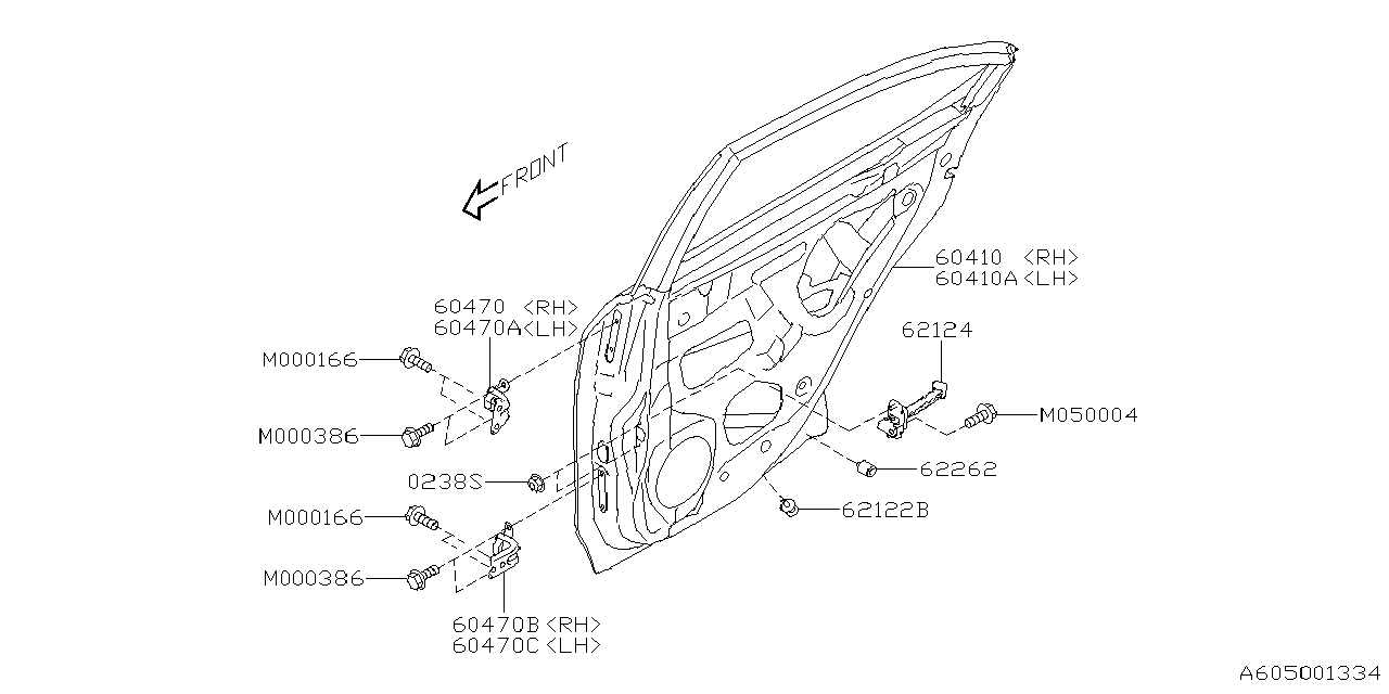 Diagram FRONT DOOR PANEL & REAR(SLIDE)DOOR PANEL for your 2024 Subaru BRZ   