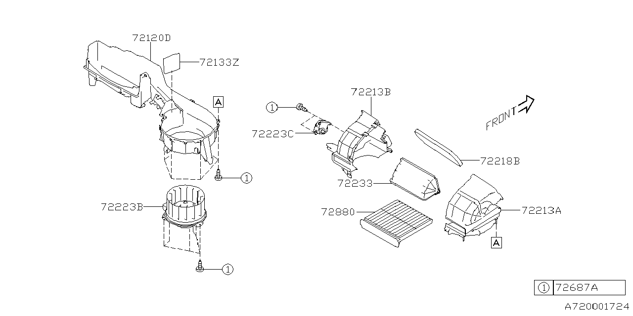 Diagram HEATER SYSTEM for your 2019 Subaru Forester 2.5L CVT Limited w/EyeSight 