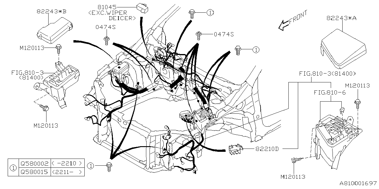 Diagram WIRING HARNESS (MAIN) for your 2001 Subaru STI   