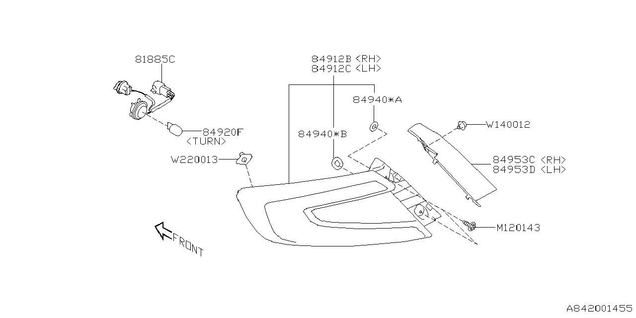 Diagram LAMP (REAR) for your 2025 Subaru WRX PREMIUM w/EyeSight  