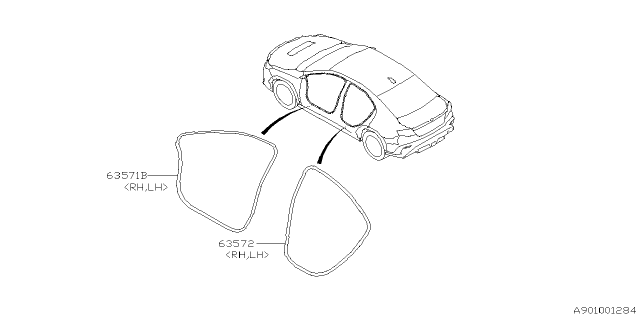 Diagram WEATHER STRIP for your 2000 Subaru STI   