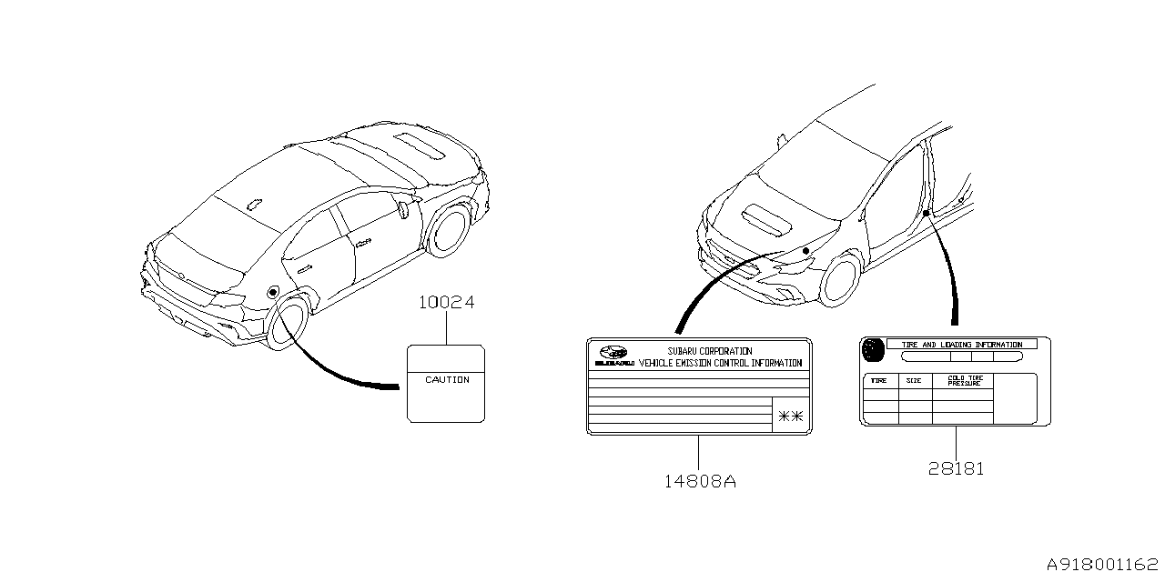 Diagram LABEL (CAUTION) for your 2014 Subaru Legacy   