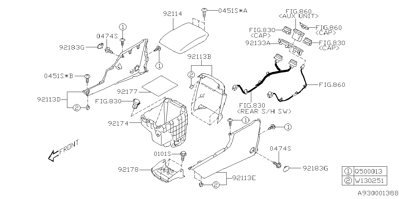 Diagram CONSOLE BOX for your 2015 Subaru WRX   