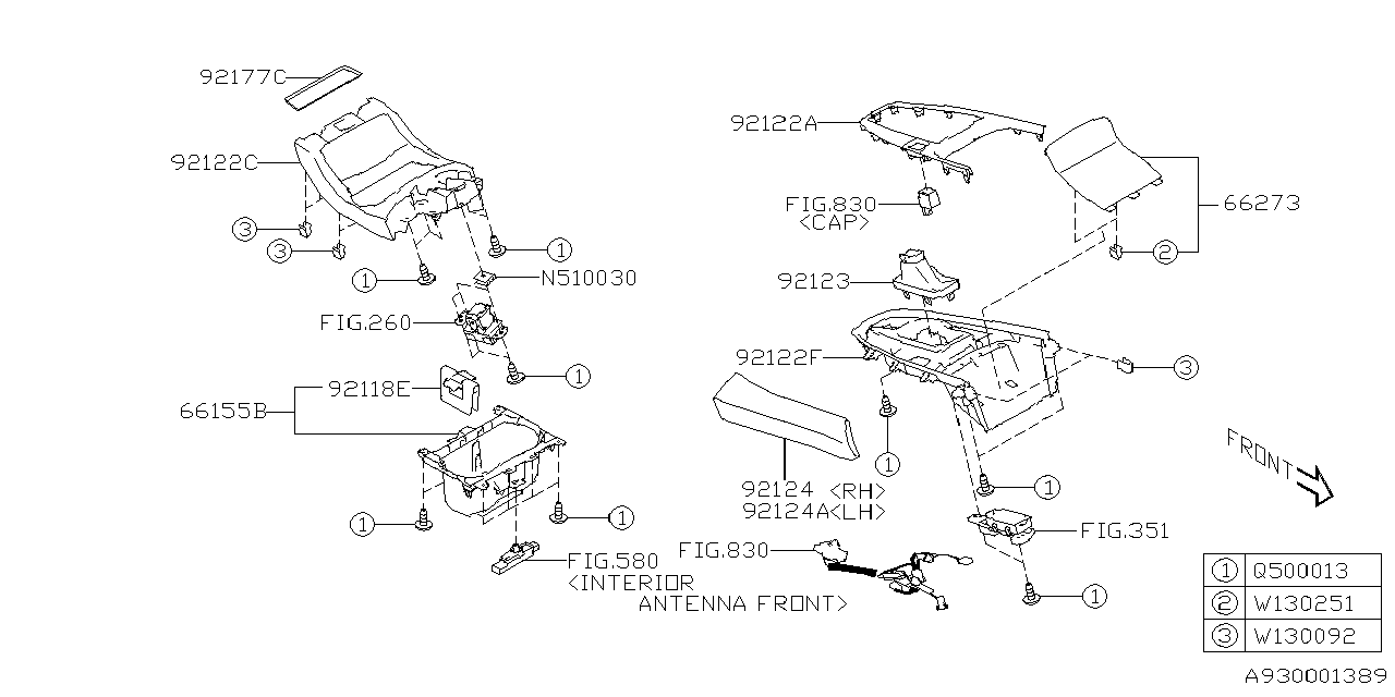 Diagram CONSOLE BOX for your 2022 Subaru WRX PREMIUM w/EyeSight  