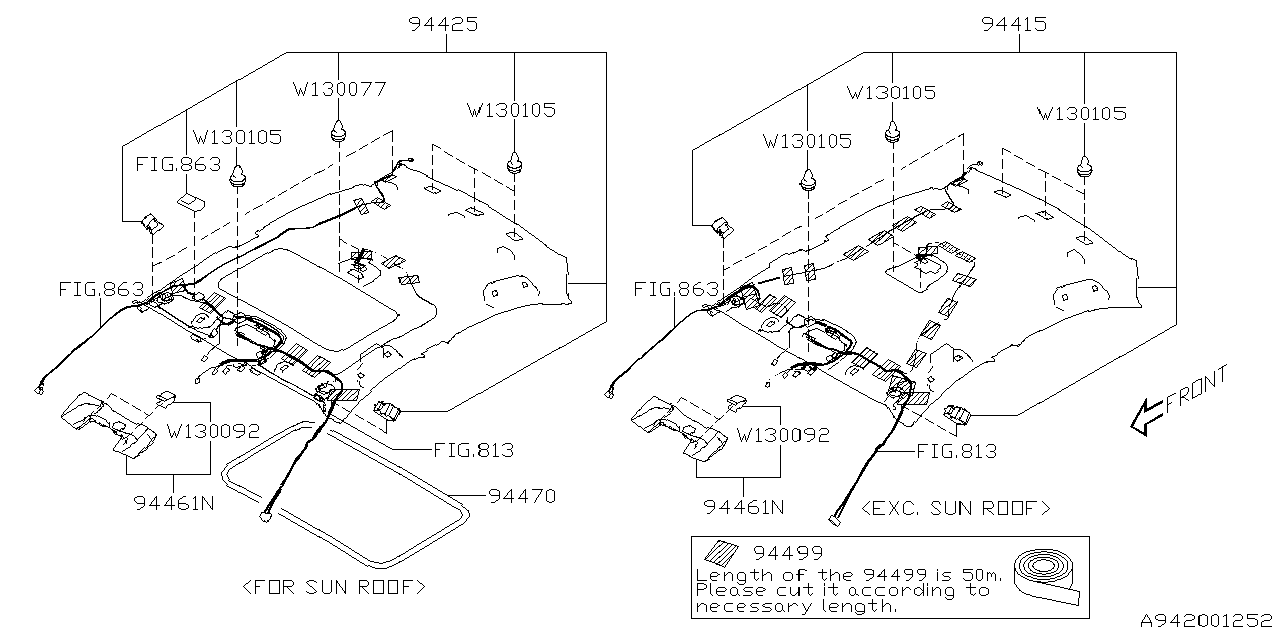 Diagram ROOF TRIM for your 2021 Subaru Crosstrek  EYESIGHT 