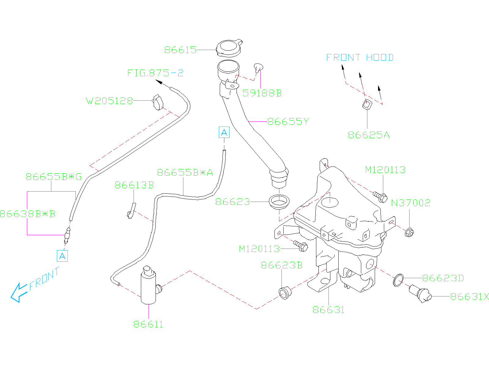 2021 Subaru STI Motor and Pump Washer. Motor and Pump ASSYSOP ...