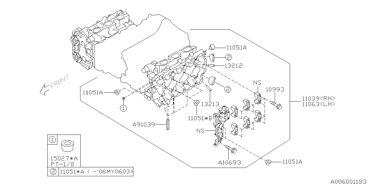 Diagram CYLINDER HEAD for your 2014 Subaru BRZ  HIGH 