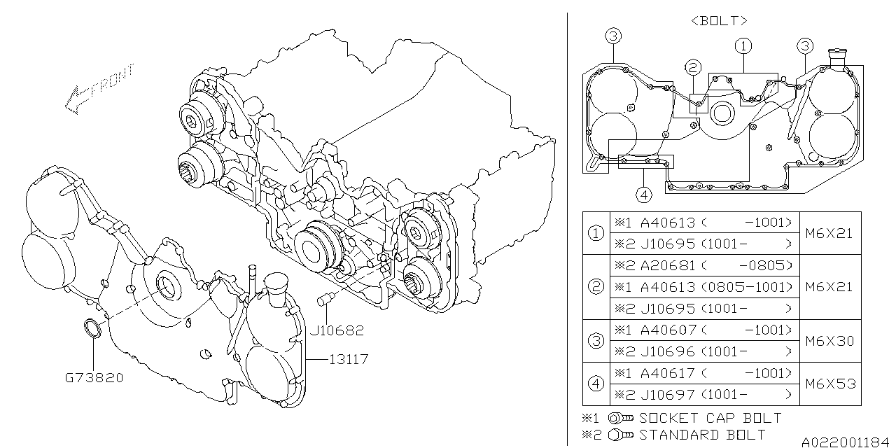 Diagram TIMING BELT COVER for your 2021 Subaru Impreza   