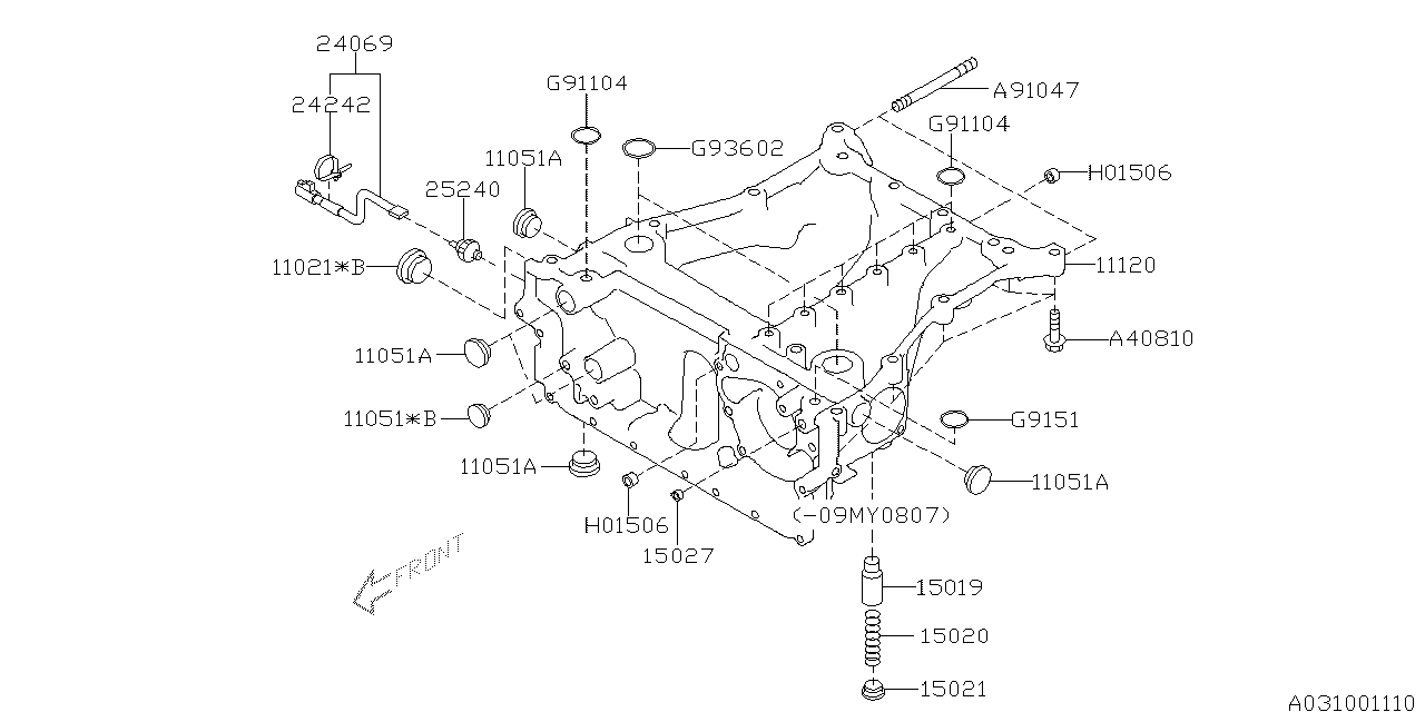 Diagram OIL PAN for your 2019 Subaru Crosstrek   