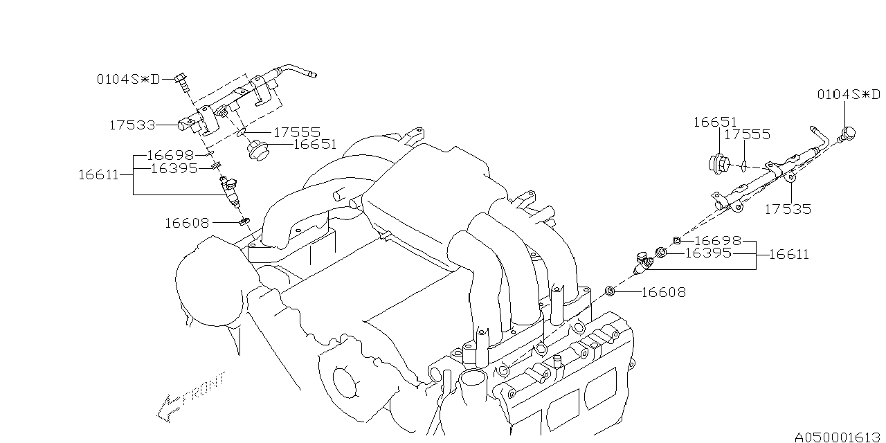 Diagram INTAKE MANIFOLD for your Subaru