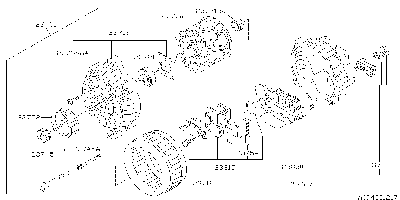 Diagram ALTERNATOR for your 2016 Subaru Impreza  SPORT LIMITED w/EyeSight WAGON 