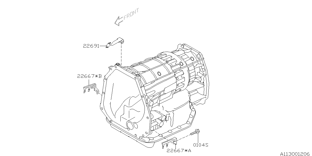 Diagram MT, TRANSMISSION CASE for your 2012 Subaru Tribeca   