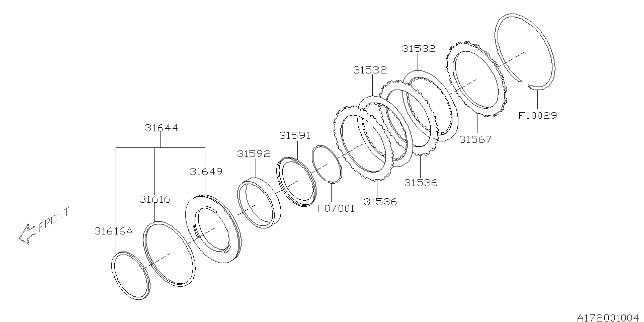 Diagram 5AT,FRONT BRAKE for your 2008 Subaru WRX  SEDAN 