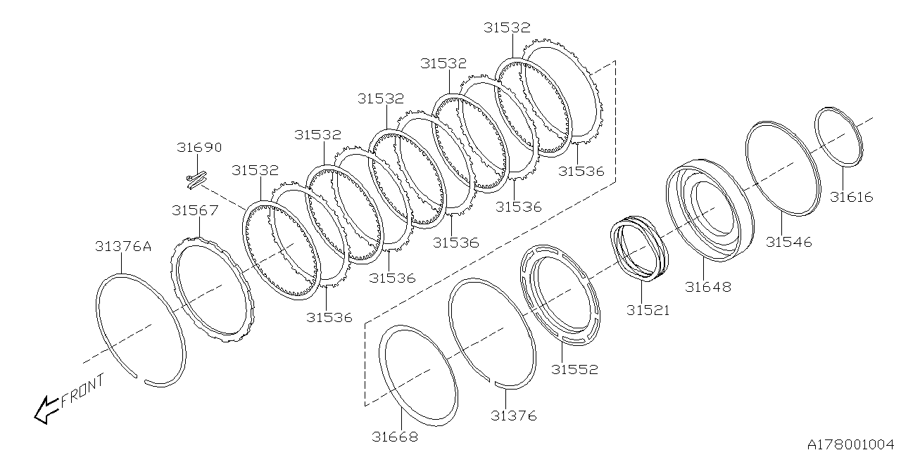 Diagram 5AT,REV BRAKE for your 2008 Subaru WRX  SEDAN 