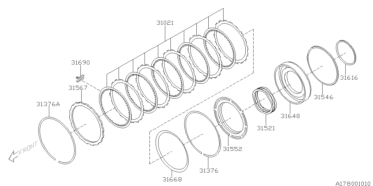 Diagram 5AT,REV BRAKE for your 2008 Subaru WRX  SEDAN 