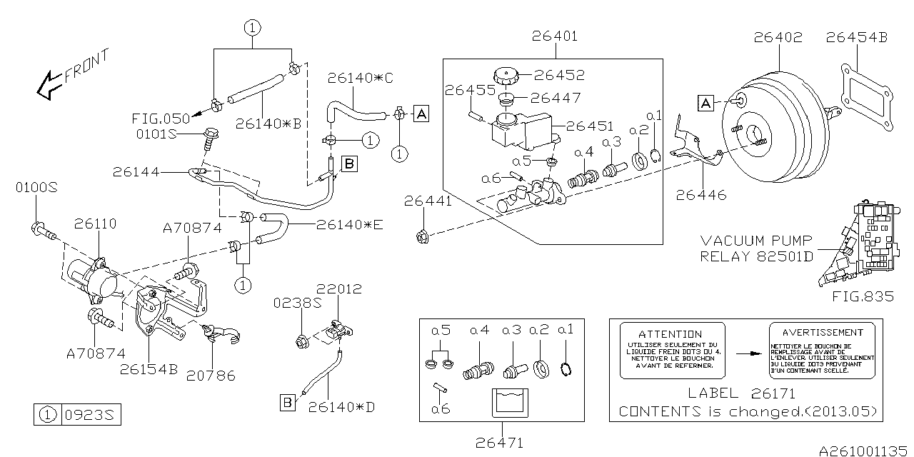 Diagram BRAKE SYSTEM (MASTER CYLINDER) for your 2006 Subaru Impreza   