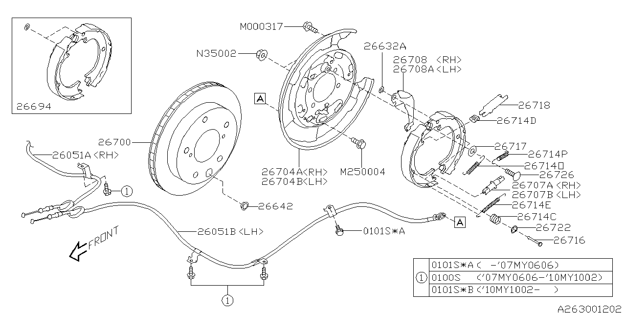 Diagram REAR BRAKE for your 2006 Subaru Tribeca   