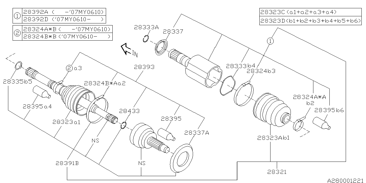 Diagram FRONT AXLE for your Subaru