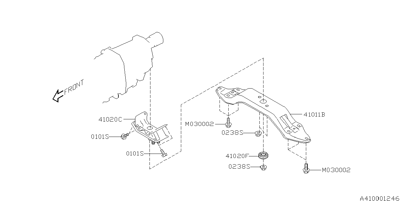 Diagram ENGINE MOUNTING for your 2013 Subaru Tribeca   